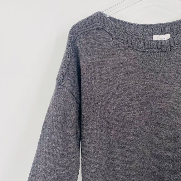 Old Navy Size Small Charcoal Gray Long Sleeve Knit Tunic Sweater Top - Picture 4 of 9